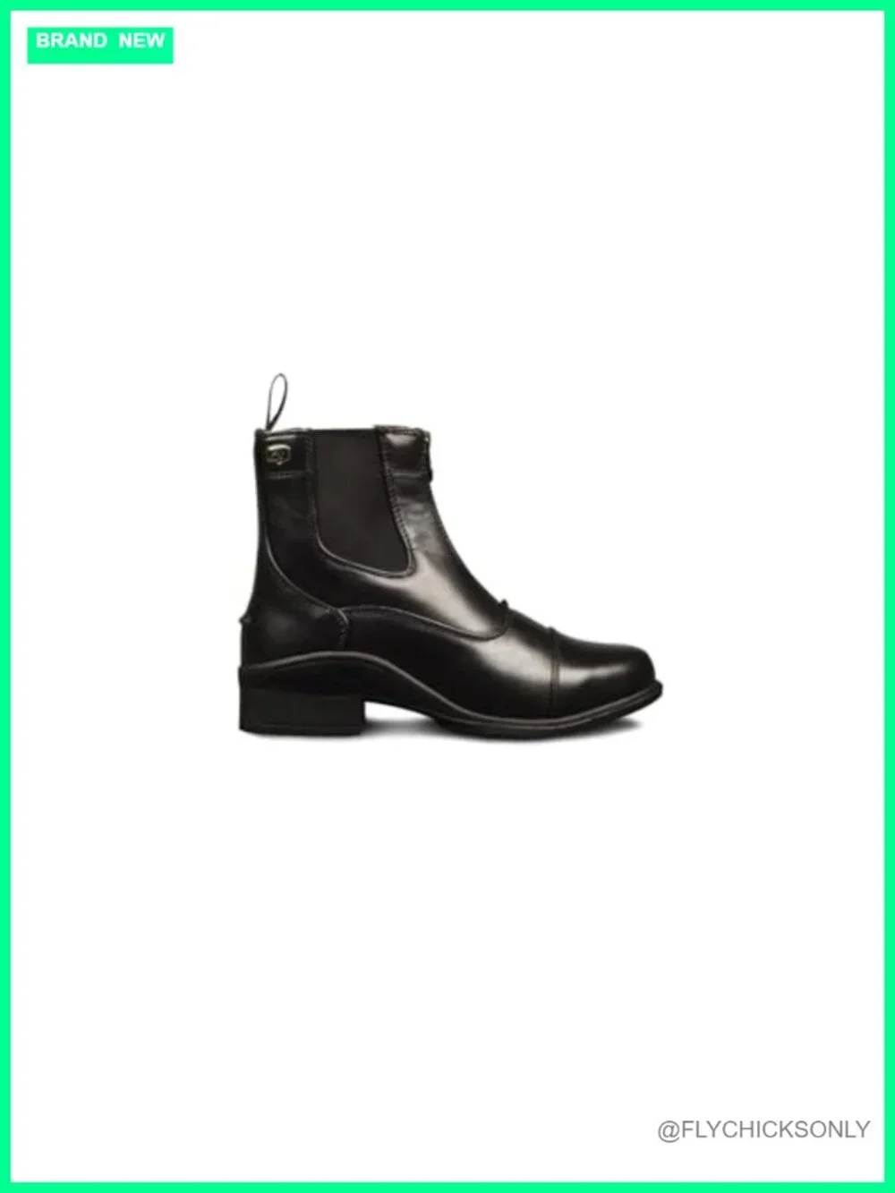 Synthetic Vega Leather Equestrian Riding Paddock Boots Zip